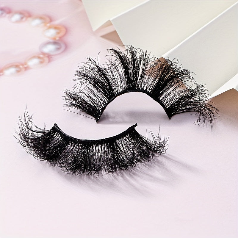 6D Cross Style Messy False Eyelashes Fluffy Wispy Curly Makeup Lashes Extension