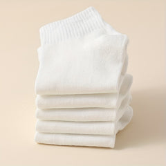 14 Pairs Comfy & Breathable Solid Socks, Women's Stockings & Hosiery