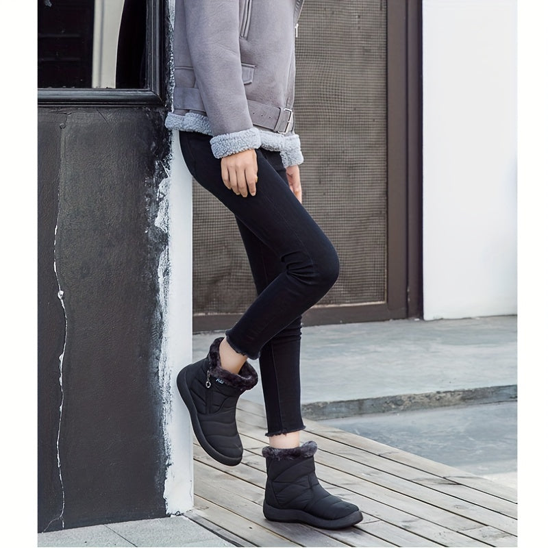 Women's Cozy Furry Snow Boots Comfortable Platform Shoes