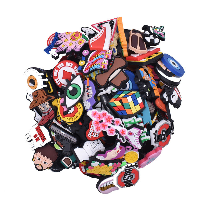 35pcs Random Cartoon Shoe Charms for Clog Sandals, Party Favors