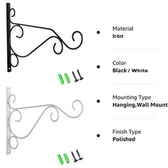 Metal Plant Bracket 25 30 48 Cm Iron Wall Hanger Hook