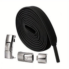 Metal Switch Shoelaces - No Tie Elastic Wide Laces