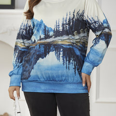 Print Long Sleeve Knit Top