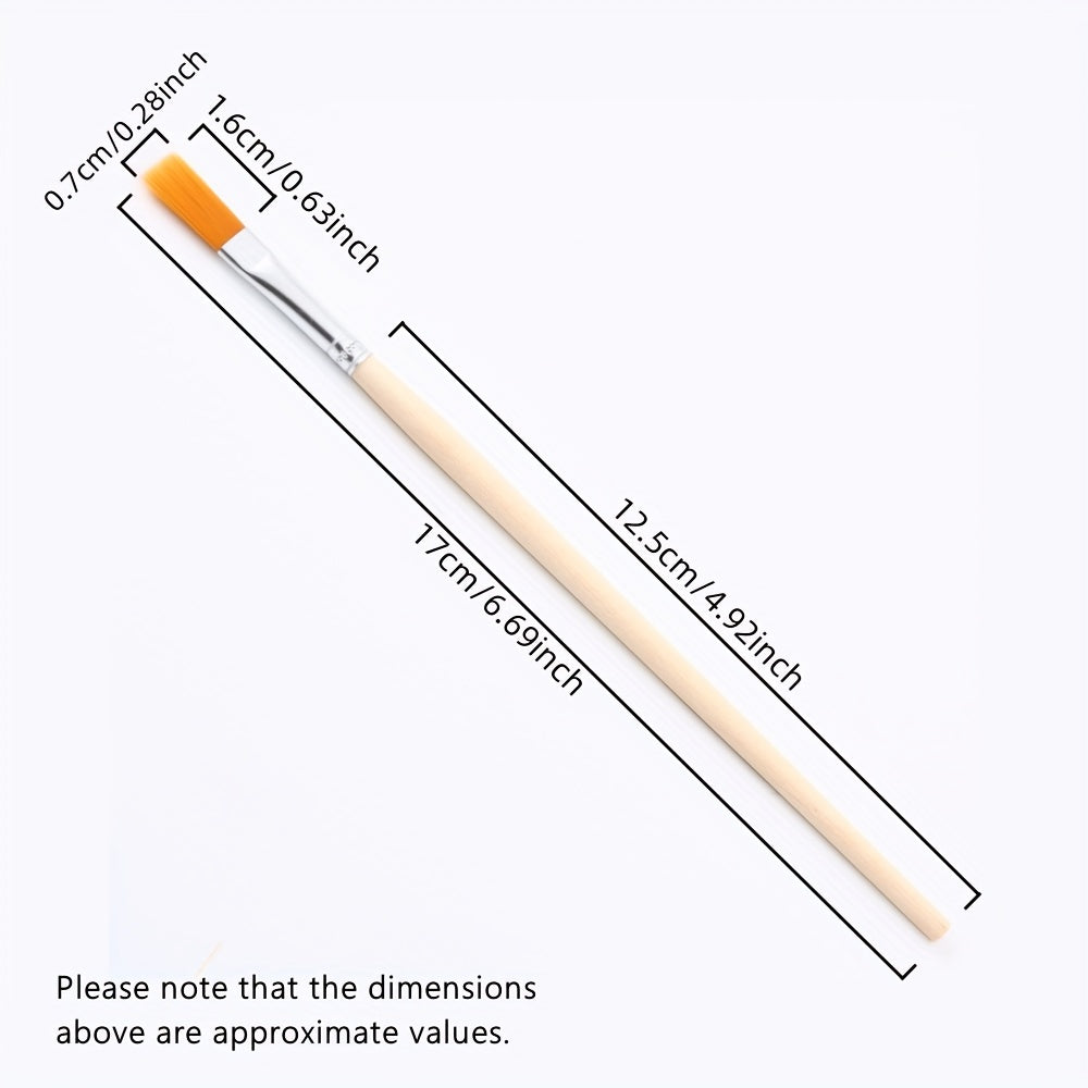 Wooden Handle Nylon Bristles Paintbrushes for Art Painting