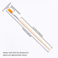 Wooden Handle Nylon Bristles Paintbrushes for Art Painting