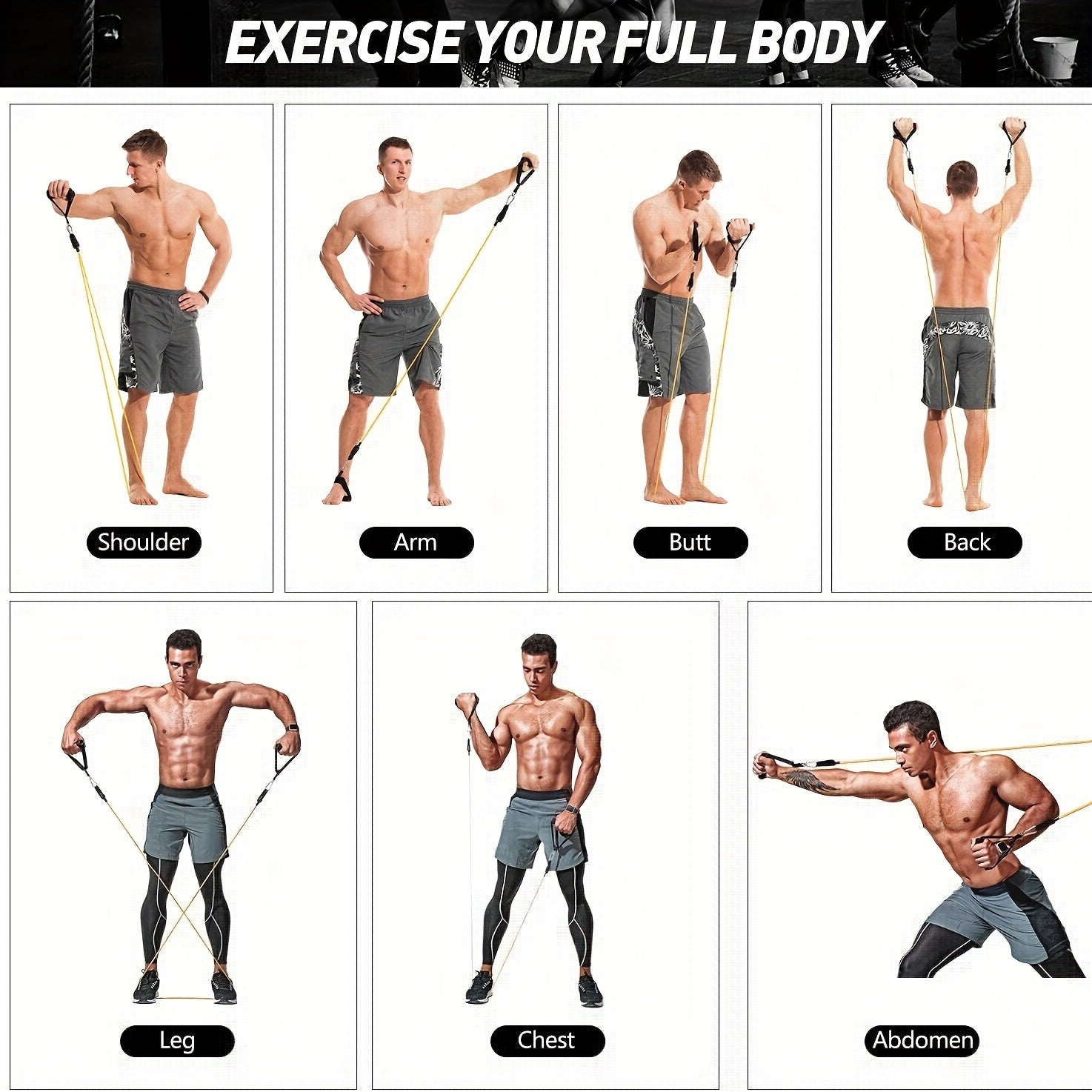 11pcs Fitness Training Equipment with Yoga Resistance Bands & Accessories