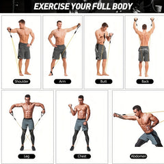 11pcs Fitness Training Equipment with Yoga Resistance Bands & Accessories