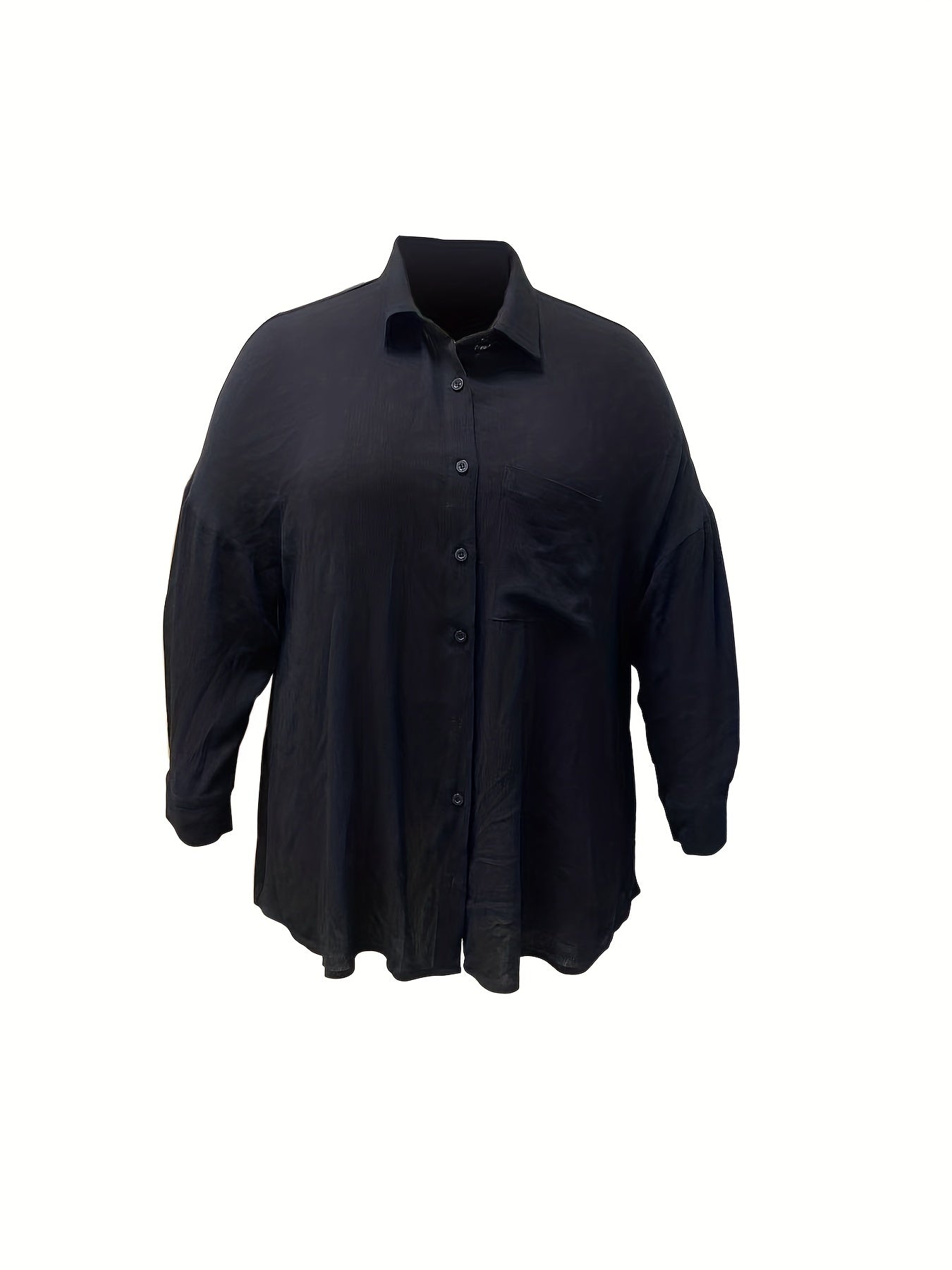 Ribbed Button Up Long Sleeve Blouse
