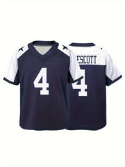 Boys Breathable Rugby Jersey Short Sleeves Football Shirt