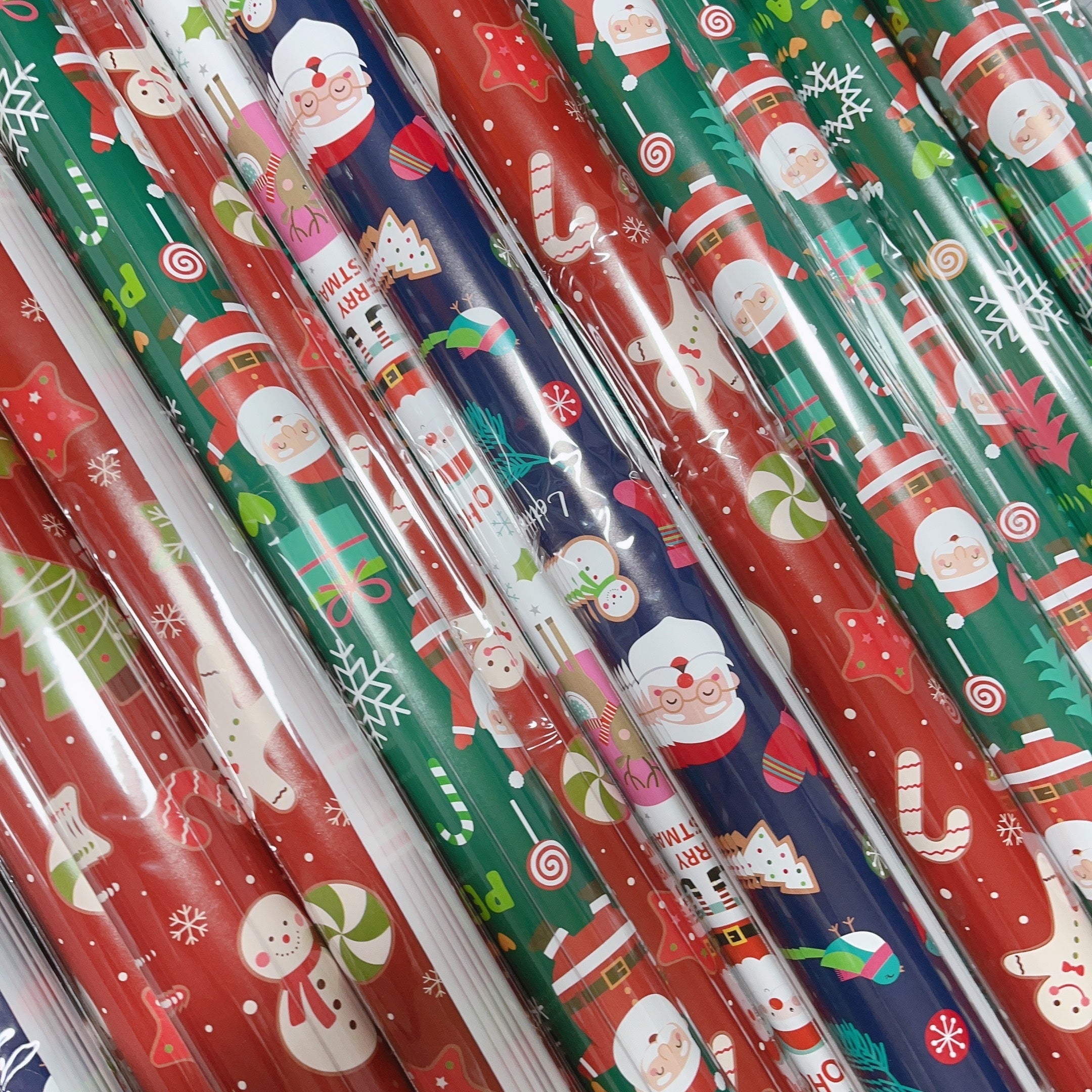 5pcs Cartoon Christmas Wrapping Paper - Multiple Patterns for Christmas Decorati