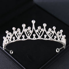 Rhinestone Pearl Crown Hairband Tiara Party Decorations