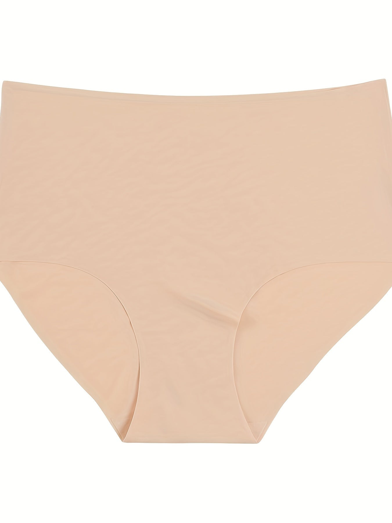 3pcs Seamless Solid Briefs Stretchy Intimates Panties
