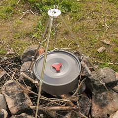 Outdoor Aluminum Camping Pot Set for 4-5 Person