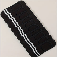 10 Pairs Striped Ankle Socks Soft & Lightweight Women's Stockings & Hosiery
