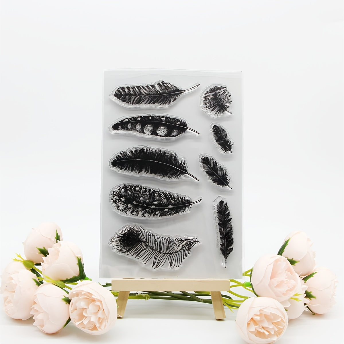 Feather Silicone Clear Stamps for DIY Scrapbooking