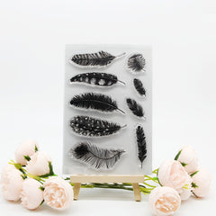 Feather Silicone Clear Stamps for DIY Scrapbooking
