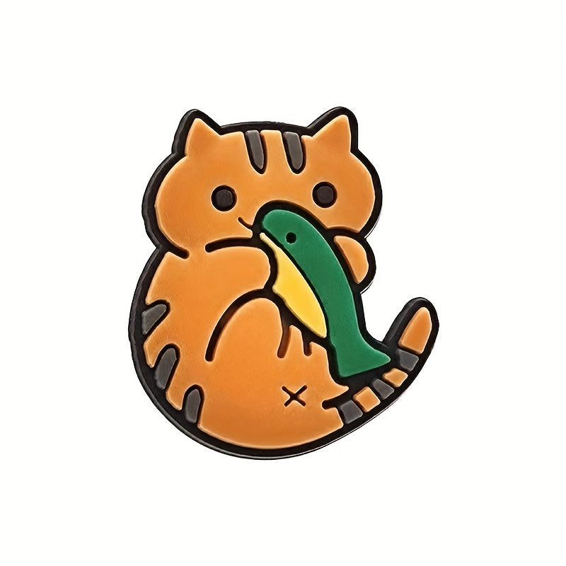 8pcs Cartoon Cat Shoes Charms for Clogs Sandals - Boys Girls Shoe Accessories