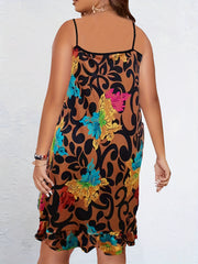 Floral Print Stretch Cami Sleep Dress
