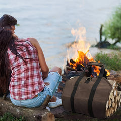 Portable Firewood Carrier Tote Bag