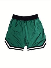 Men's Zip Pocket Drawstring Shorts Activewear Comfy Loose Block Shorts