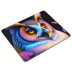 Colorful Owl Pattern Square 20x24cm Gaming Mousepad Home Office