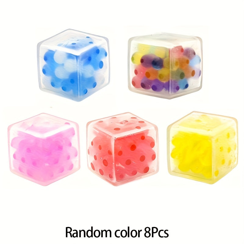 16pcs Multicolor Squishy Cube Pinch Balls Fidget Toys Sensory Relax