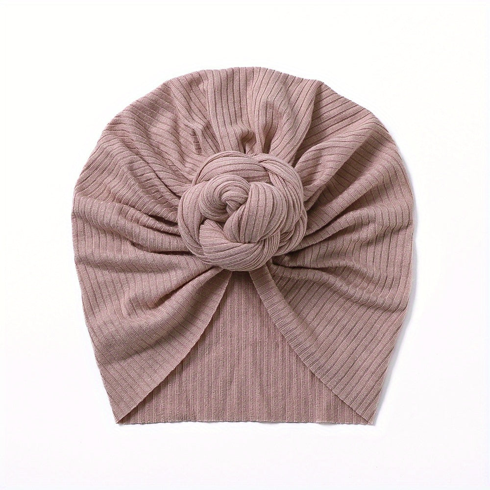 Warm Soft Hat Flower Elastics Turban Hat For 0-3 Years Baby