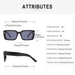 Rectangular Sunglasses Minimalist UV400 Square Sun Glasses