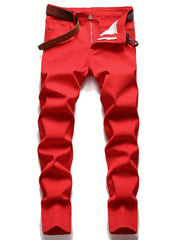 Men's Slim Fit Street Style Stretch Jeans