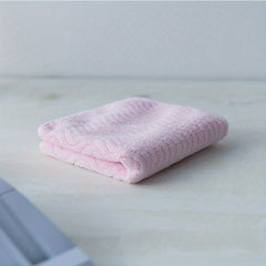 Soft Coral Velvet Washcloth Small Towel Wavy Pattern
