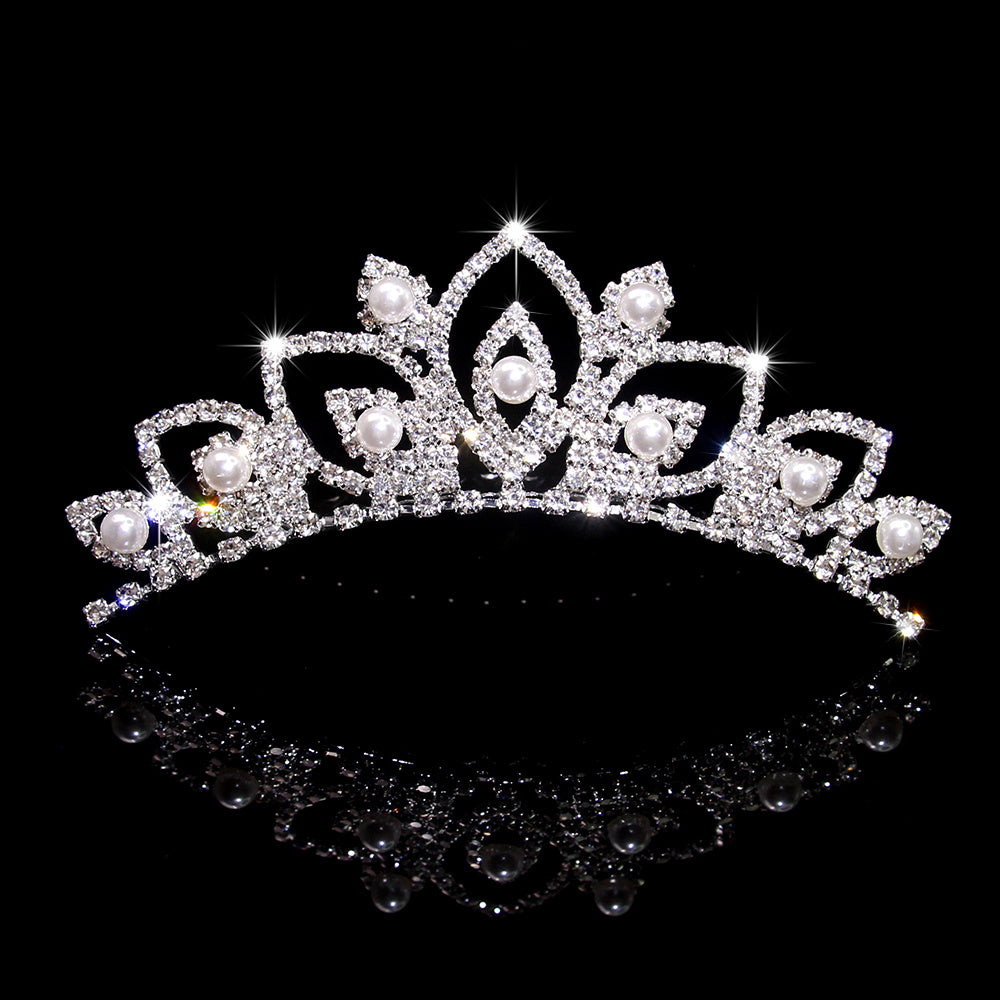 Crystal Faux Pearl Headband Tiara Hair Accessories