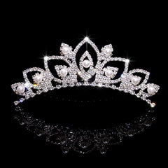 Crystal Faux Pearl Headband Tiara Hair Accessories