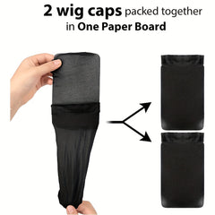 2PCS Non Slip Stretchy Nylon Stocking Wig Caps For Women