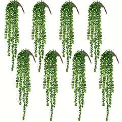 4pcs Hanging Strings of Pearls Succulents 24'' Home Office Wedding Decor