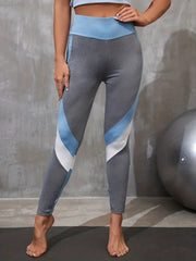 Yoga Leggings with Contrast Stripes Women's Activewear