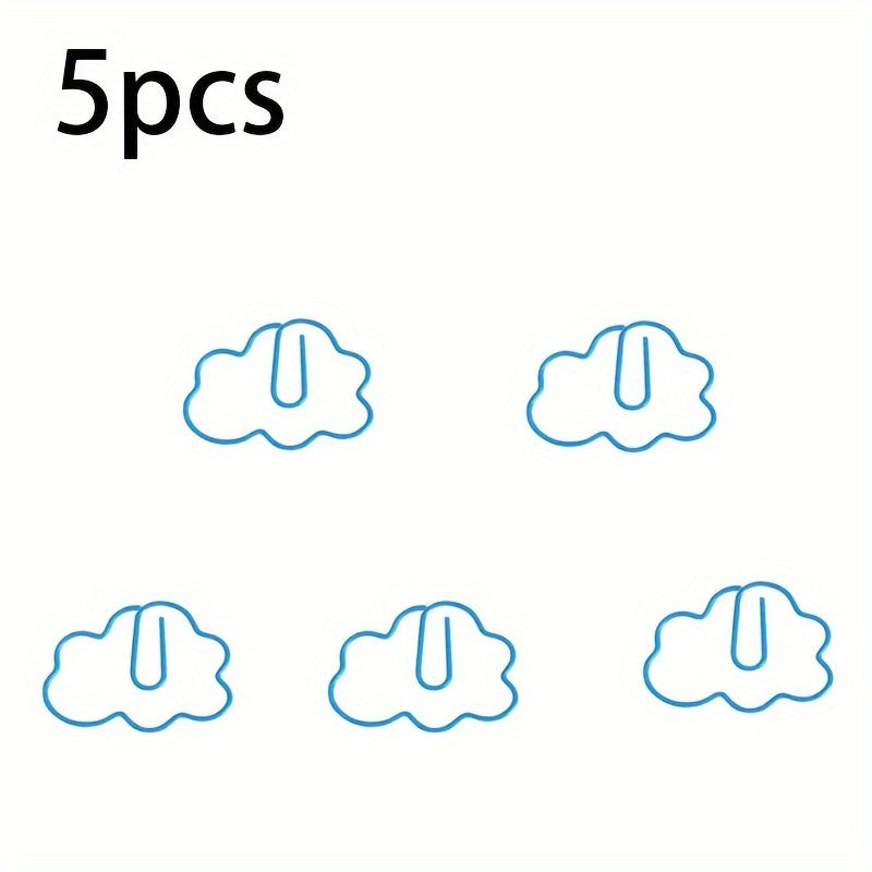 5pcs Cloud Paper Clip Bookmark Office Desk Accessories School Patchwork Clip