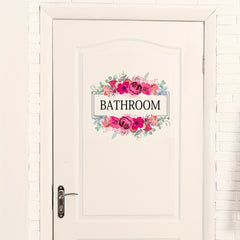 Bathroom Flowers Wall Sticker Toilet Decor Self-adhesive Removable