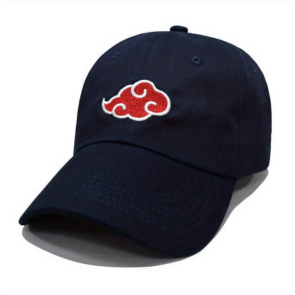 Anime Cloud Embroidered Baseball Cap Unisex Dad Hat Adjustable Sports Hat