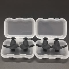 Silicone Spiral Earplugs with Storge Box for Swimming - 2 Pairs