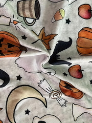 Pumpkin Print Long Sleeve Cardigan