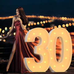 Luminous Marquee Numbers 0-9 Birthday and Anniversary Decoration