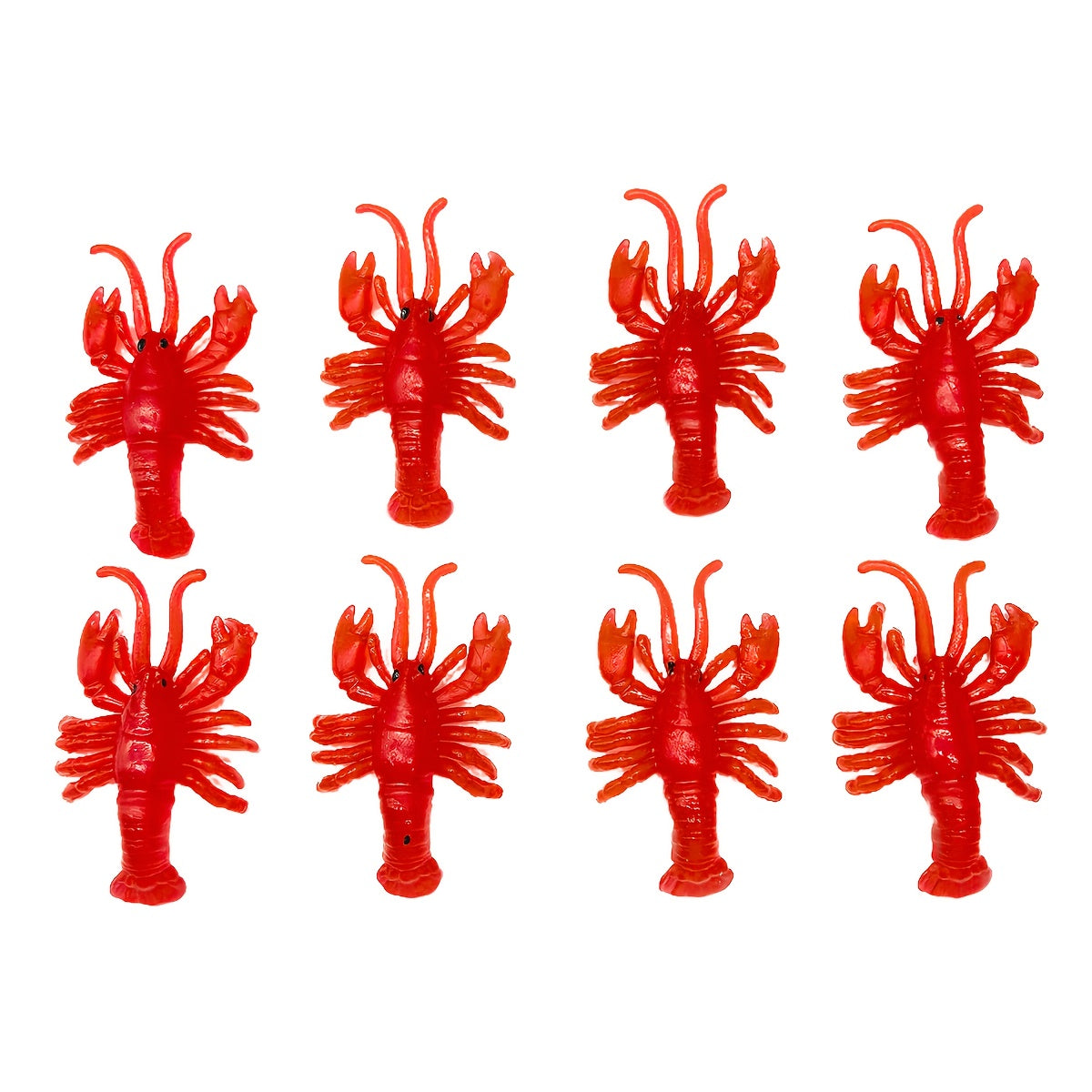 8pcs Colorful Simulation Crawfish Cat Toys for Interactive Play