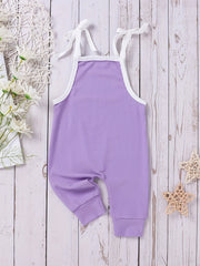 Baby Solid Cami Jumpsuit Summer Sleeveless Overalls