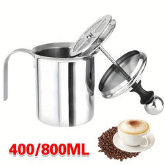 Stainless Steel Manual Milk Frother 400ML 800ML