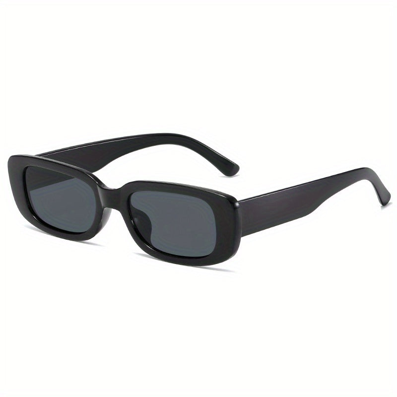 Square Frame Sunglasses Solid Vintage Wrap Around Glasses UV400