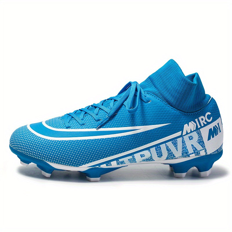 Men's High Top Soccer Shoes with Spikes