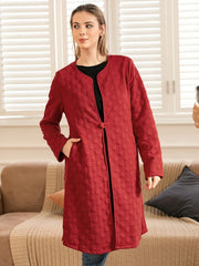 Casual Long Raglan Sleeve Coat Loose Outerwear