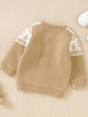 Toddler Baby Knit Sweater Jacquard Cardigan Christmas Top