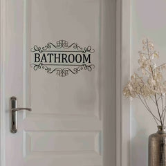 English Bathroom Wall Sticker Toilet Decoration Door Sticker