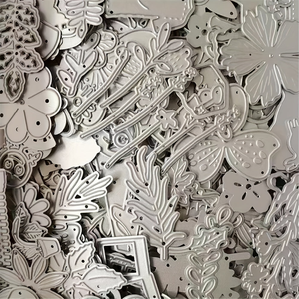 50pcs Random Metal Cutting Dies DIY Scrapbooking Animals Flowers Birds